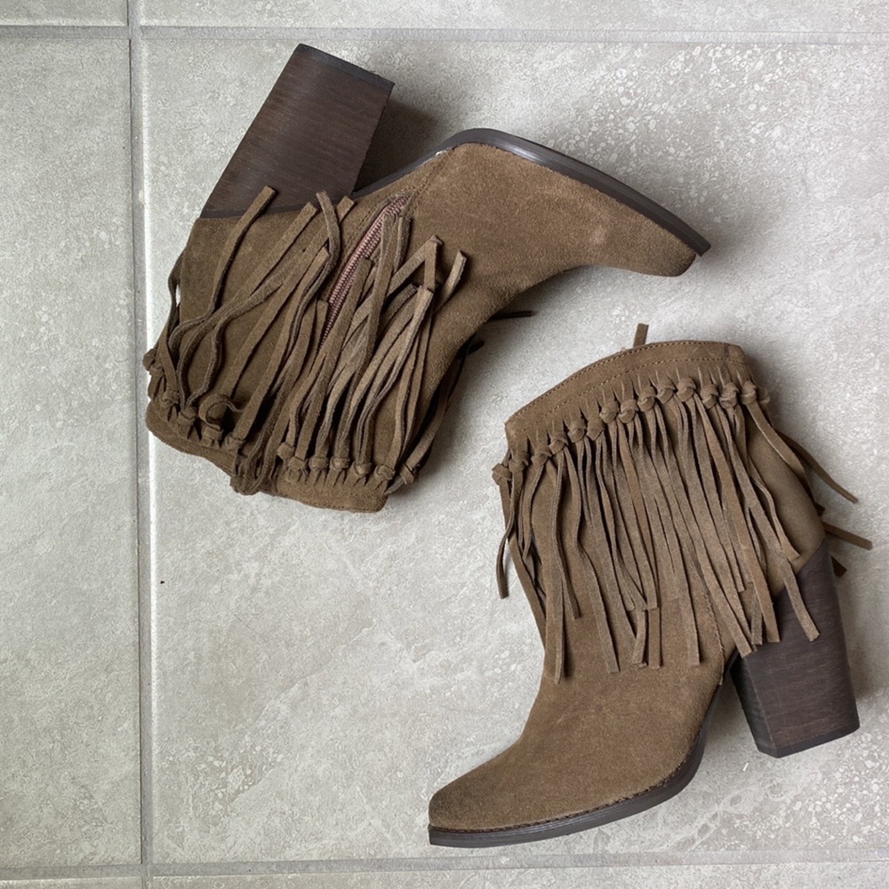 VERY VOLATILE LOS ANGELES SUEDE BOOTS SIZE 8.5 M - Picture 5 of 6